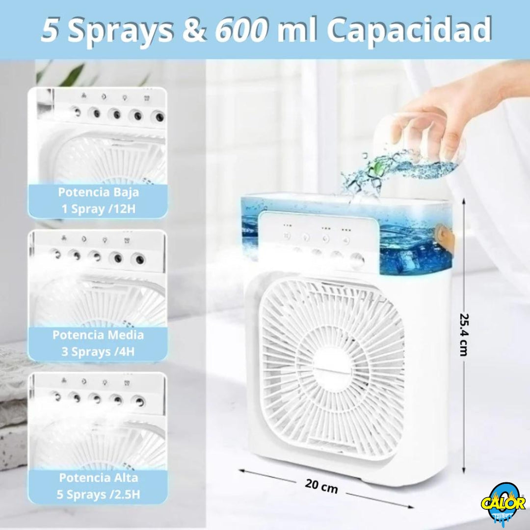 Air Calor™ - Ventilador Led Portátil Con Nebulizador